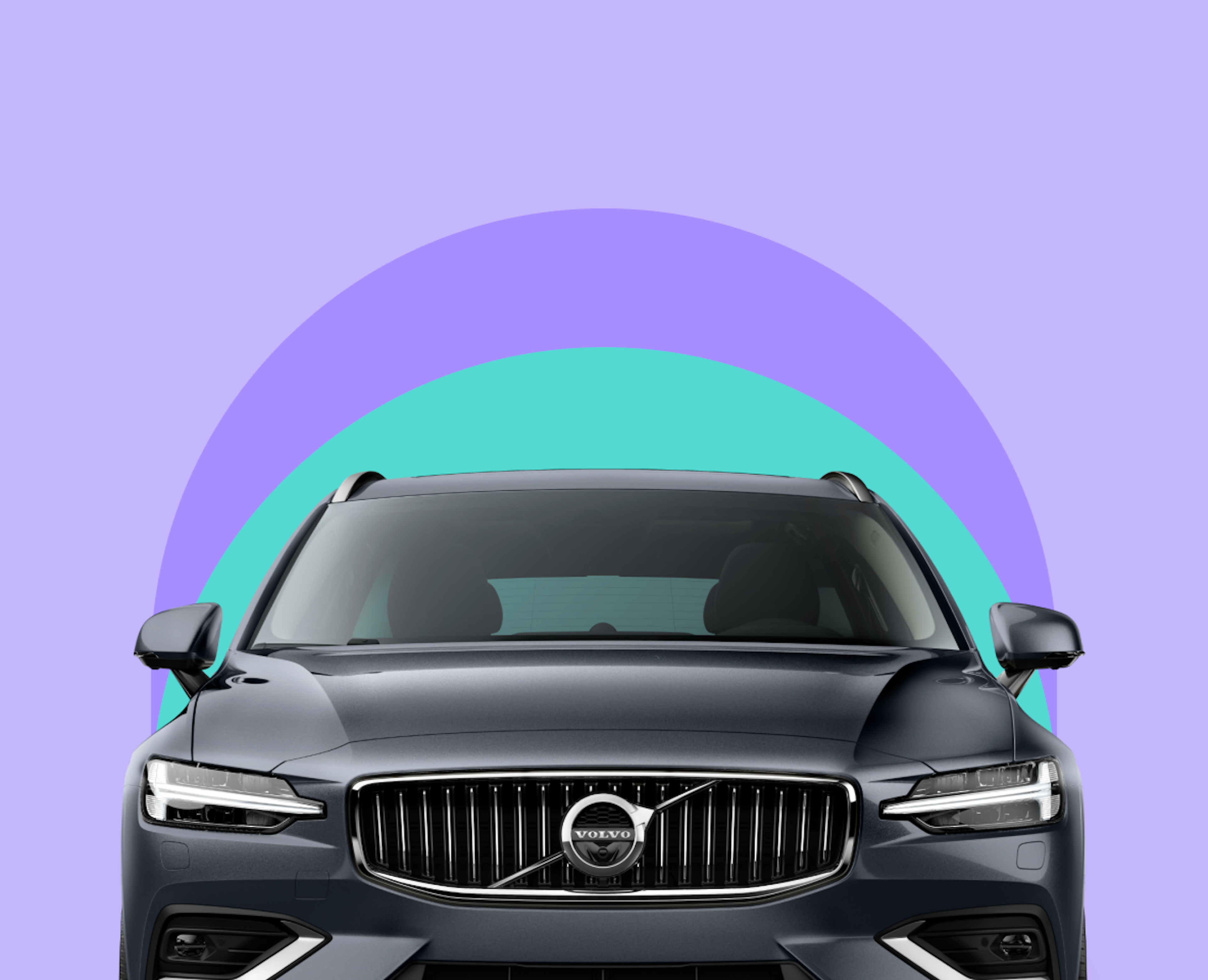 Front view of a Volvo car